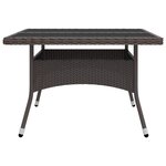 vidaXL Ensemble à manger de jardin 9Pièces Résine tressée et verre Marron