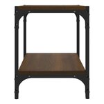vidaXL Meuble TV Chêne marron 40x33x41 cm Bois d'ingénierie et acier