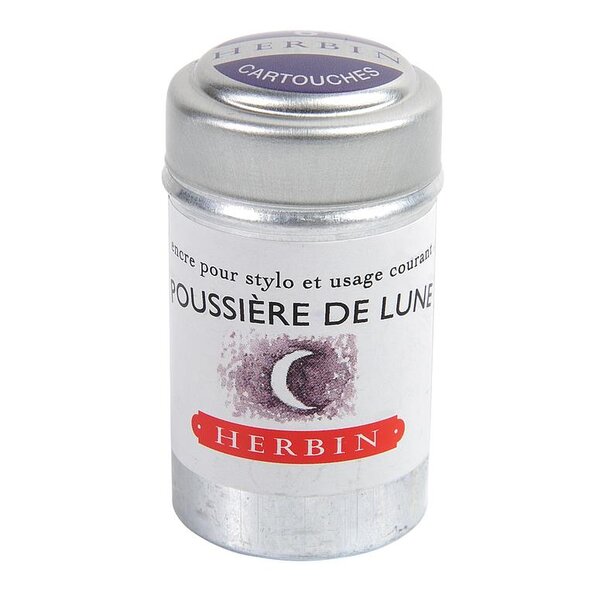 Boîte de 6 cartouches d'encre standard Poussière de lune HERBIN