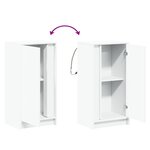 vidaXL Buffet avec LED blanc 42 5x34x85 cm bois d'ingénierie