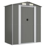 vidaXL Abri de jardin Gris clair 192x108x223 cm Acier galvanisé
