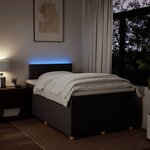 vidaXL Sommier à lattes de lit et matelas marron foncé 120x190cm tissu