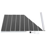 vidaXL Ensemble de panneau de clôture WPC 619x(105-186) cm Noir