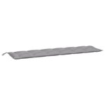 vidaXL Coussin de banc de jardin gris 200x50x7 cm tissu oxford