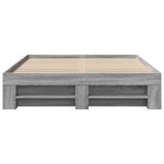 vidaXL Cadre de lit sonoma gris 120x200 cm bois d'ingénierie