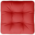 vidaXL Coussin de palette rouge 58x58x10 cm tissu