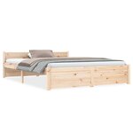 vidaXL Cadre de lit Bois massif 140x190 cm