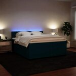 vidaXL Sommier à lattes de lit et matelas bleu 180x200 cm velours