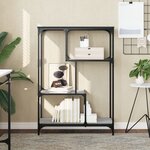 vidaXL Bibliothèque sonoma gris 81x36x115cm bois d'ingénierie et acier