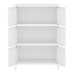 Armoire de bureau casier de bureau meuble de rangement pour salon bureau chambre atelier métallique acier 113 x 80 x 40 cm blanc 03_0006324