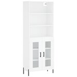 vidaXL Buffet haut Blanc 69 5x34x180 cm Bois d'ingénierie