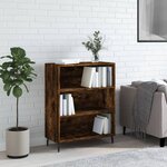 vidaXL Armoire à étagères chêne fumé 69 5x32 5x90 cm bois d'ingénierie
