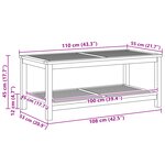 vidaXL Table basse 70x40x45 cm Bois d'acacia massif