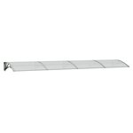 vidaXL Auvent de porte Gris et transparent 350x75 cm Polycarbonate