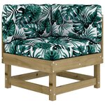 vidaXL Salon de jardin 4 Pièces avec coussins bois de pin imprégné