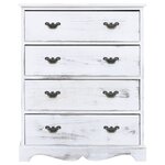 vidaXL Armoire à tiroirs Blanc 60x30x75 cm Bois