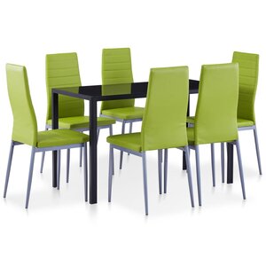 vidaXL Ensemble à dîner 7 Pièces Vert