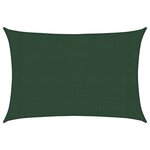 vidaXL Voile d'ombrage 160 g/m² Vert foncé 3x4 5 m PEHD