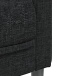 vidaXL Ensemble de canapés 3 Pièces noir tissu