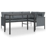 vidaXL Ensemble de salle à manger de jardin 2 Pièces anthracite acier