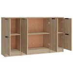 vidaXL Buffets 3 Pièces Chêne sonoma Bois d'ingénierie