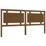 vidaXL Cadre de lit avec tête de lit marron miel 200x200cm bois massif