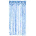 vidaXL Rideau en macramé Bleu 140x240 cm Coton