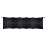 vidaXL Coussins de banc de jardin 2 Pièces motif à carreaux noir