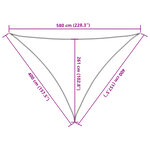 vidaXL Voile d'ombrage 160 g/m² Crème 4x4x5 8 m PEHD