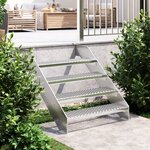 vidaXL Escalier en caillebotis 80x24x7 cm acier galvanisé
