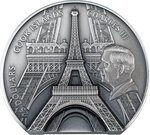 Pièce de monnaie en Argent 25 Dollars g 155.5 (5 oz) Millésime 2024 Historical Monuments EIFFEL TOWER