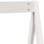 vidaXL Lit superposé avec toit blanc 90x190 cm bois massif de pin