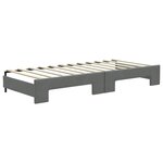 vidaXL Lit de jour avec gigogne et matelas gris foncé 80x200 cm tissu
