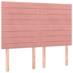 vidaXL Sommier à lattes de lit avec matelas Rose 140x190 cm Velours