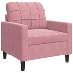 vidaXL Ensemble de canapés 3Pièces et coussins et traversins rose velours