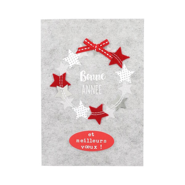 Carte De Voeux - Bonne Année Et Meilleurs Voeux Cercle Etoilé