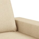 vidaXL Canapé à 2 places Crème 140 cm Tissu