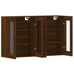 vidaXL Armoires murales 2 Pièces chêne marron bois d'ingénierie