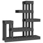 vidaXL Support à plantes Gris 92x25x97 cm Bois massif de pin