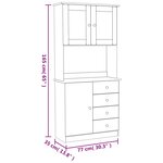 vidaXL Buffet ALTA blanc 77x35x165 cm bois massif de pin