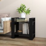vidaXL Bibliothèque/Séparateur de pièce Noir 60x35x57 cm Pin massif