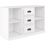 vidaXL Buffet blanc brillant 104 5x35 5x67 5 cm bois d'ingénierie