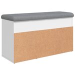 vidaXL Banc à chaussures blanc 82x32x45 5 cm bois d'ingénierie