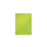 LEITZ Cahier WOW A4 - 5 x 5 - Spiralé - Couverture PP Vert métallisée