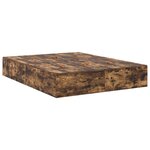 vidaXL Cadre de lit de rangement Chêne fumé 135x190 cm