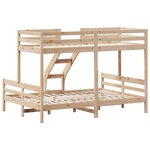 vidaXL Lit superposé 90x200/140x200 cm bois de pin massif