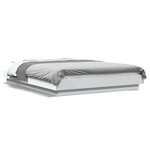 vidaXL Cadre de lit Blanc 140x190 cm bois d'ingénierie