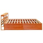 vidaXL Cadre de lit et tête de lit cire marron 200x200 cm bois de pin