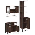 vidaXL Ensemble de meubles de salle de bain 3 Pièces Chêne marron