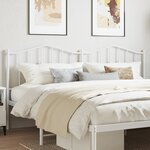 vidaXL Tête de lit métal blanc 160 cm